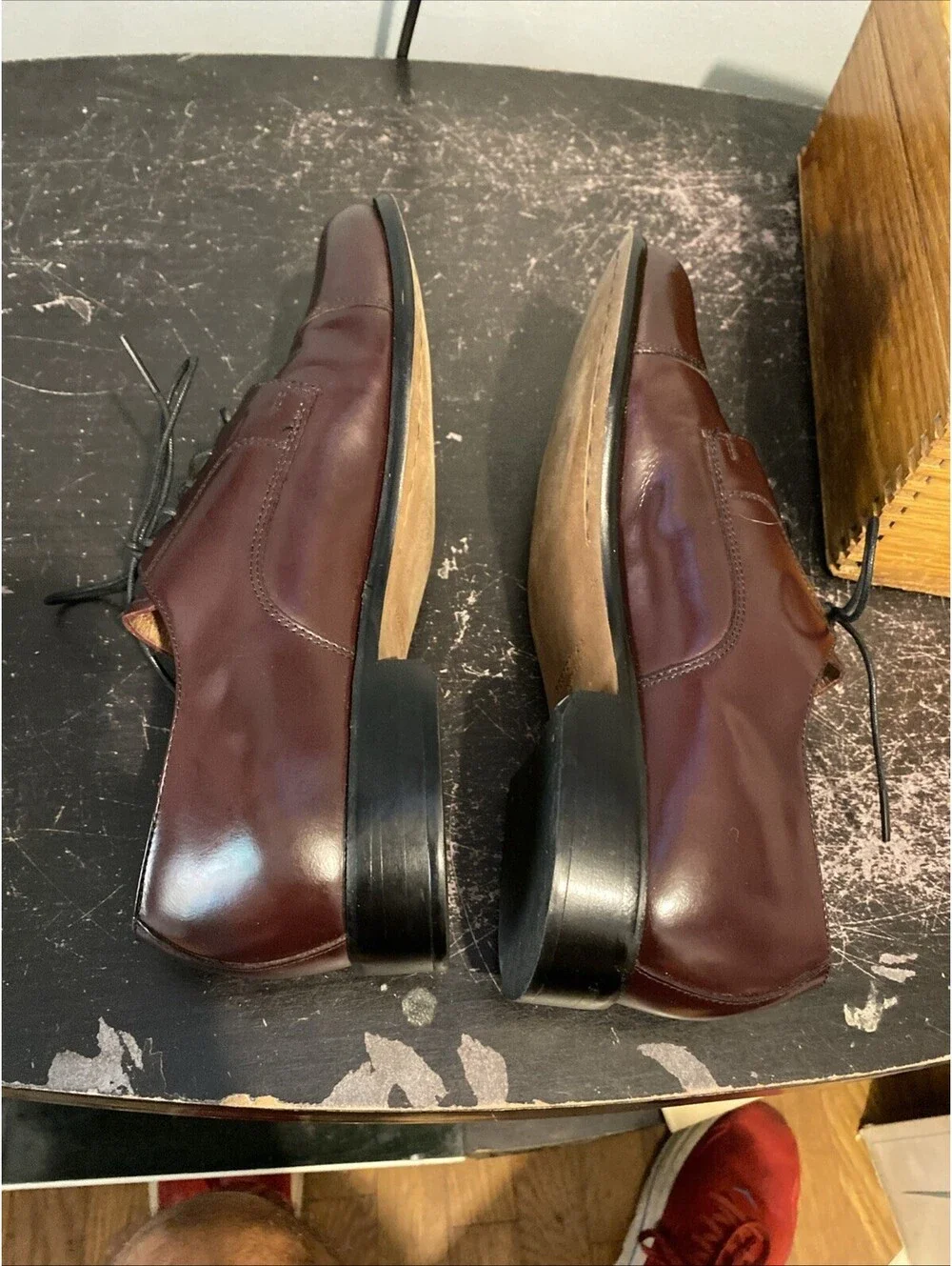 Bostonian 25039 First Flex Burgundy Leather Cap Toe Dress Shoe Men’s Size 8